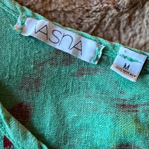 Vasna Sleeveless Butterfly Print Dress – Aqua Green – M - Picture 5 of 5